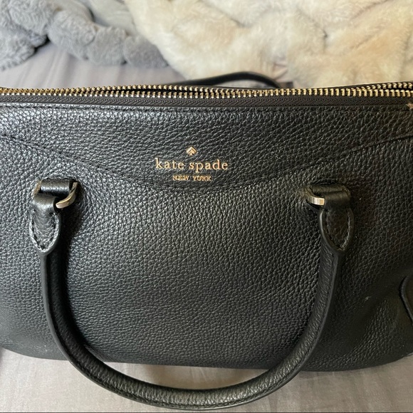 Kate Spade black pebbled leather satchel and wallet - Picture 2 of 6